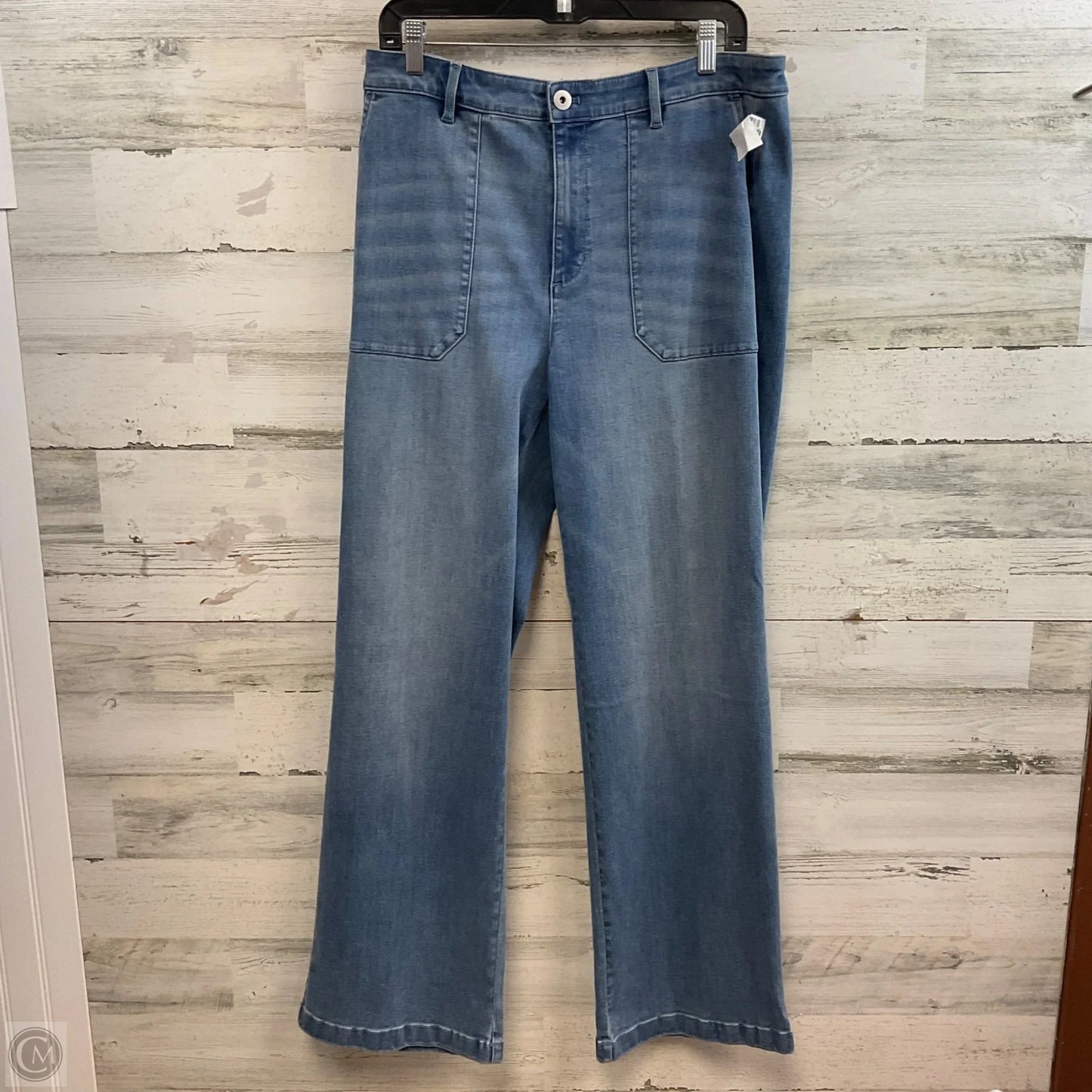 Jeans Wide Leg By J. Jill In Blue Denim, Size: 12