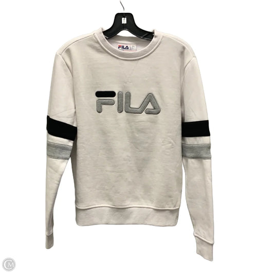 Athletic Sweatshirt Crewneck By Fila In White, Size: S