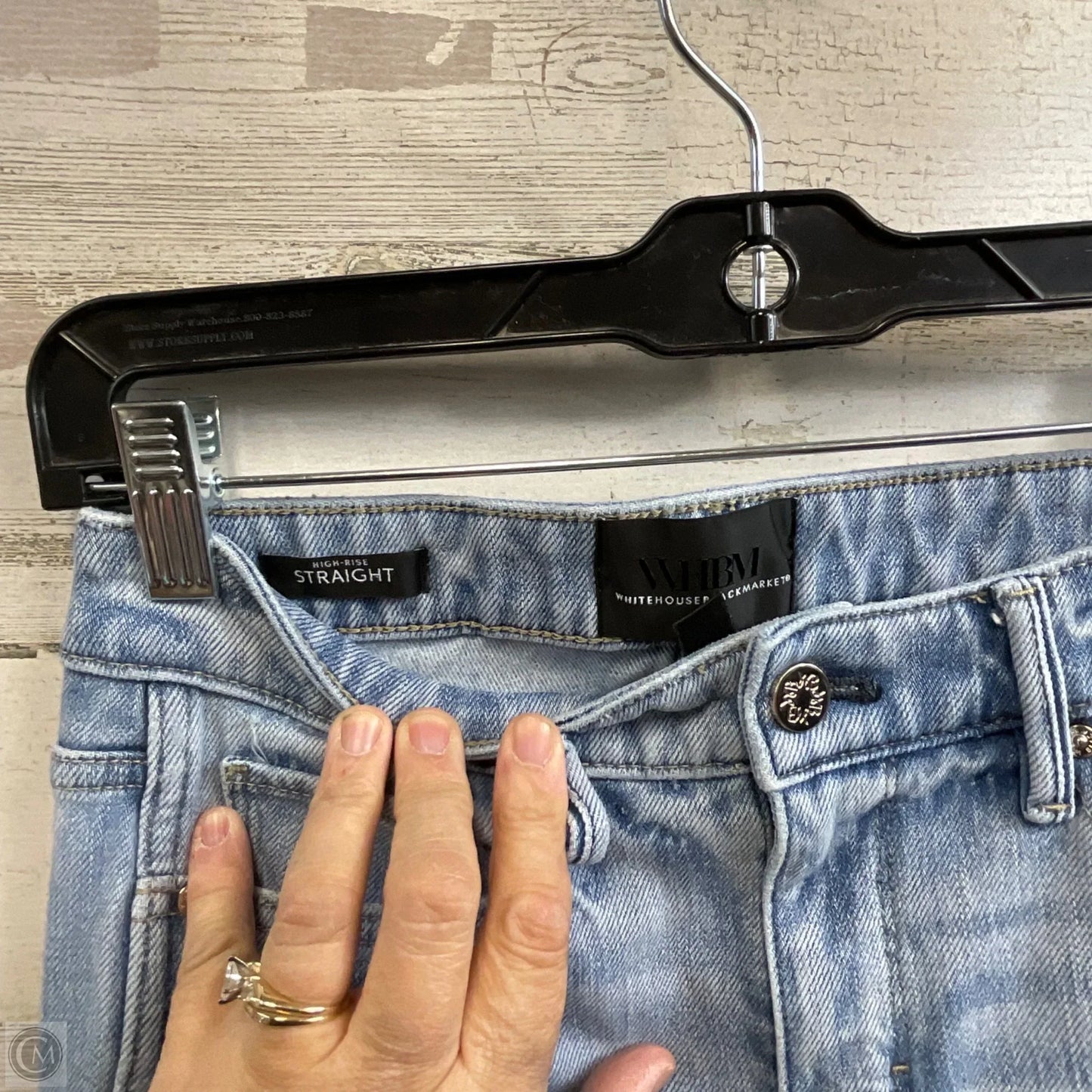 Jeans Straight By White House Black Market In Blue Denim, Size: 0