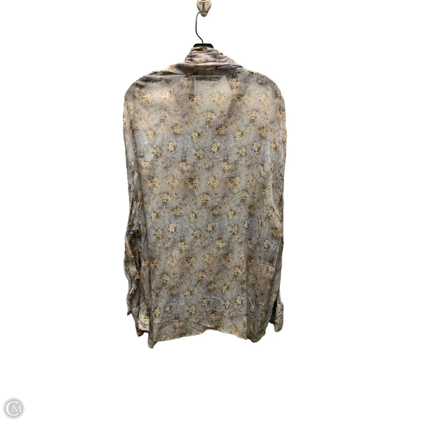 Blouse Long Sleeve By Zara In Blue, Size: Xl