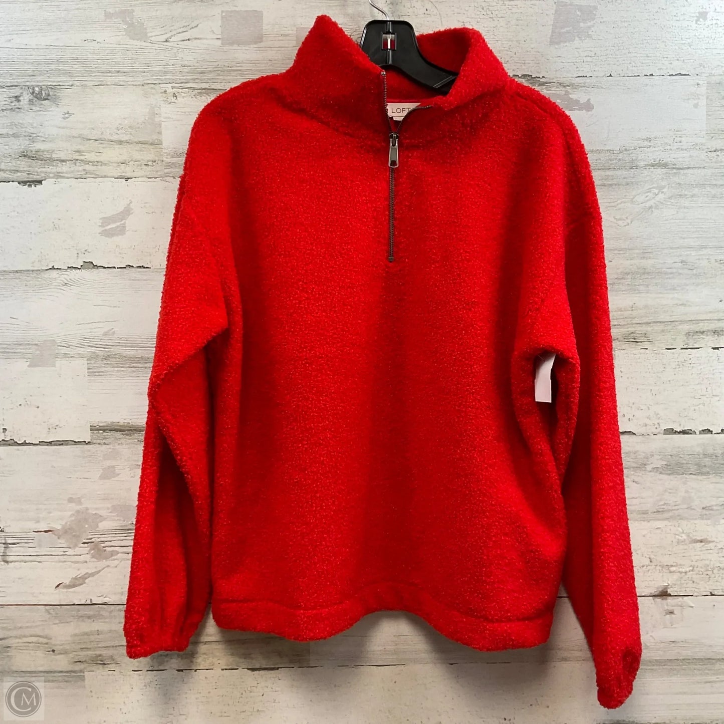 Top Long Sleeve By Loft In Red, Size: M