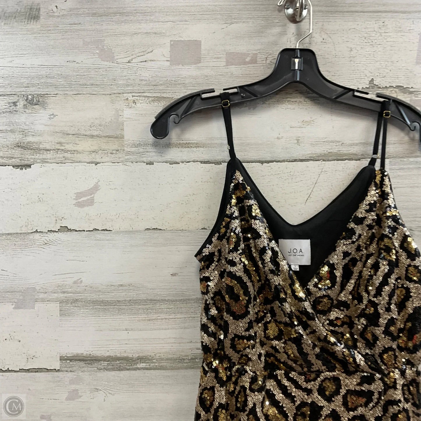 Dress Party Short By Joa In Black & Gold, Size: S