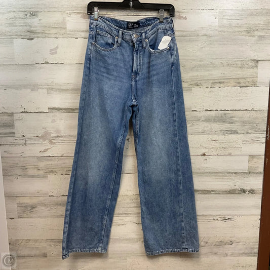 Jeans Wide Leg By Gap In Blue Denim, Size: 2