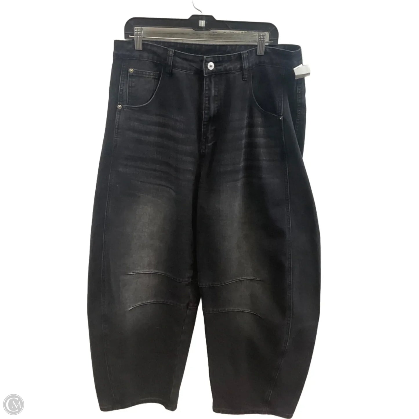 Jeans Straight By Cme In Black Denim, Size: 14