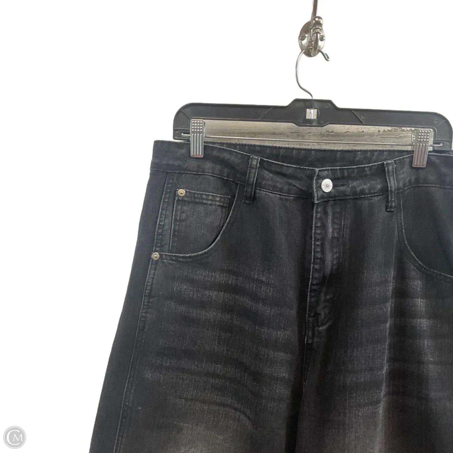 Jeans Straight By Cme In Black Denim, Size: 14