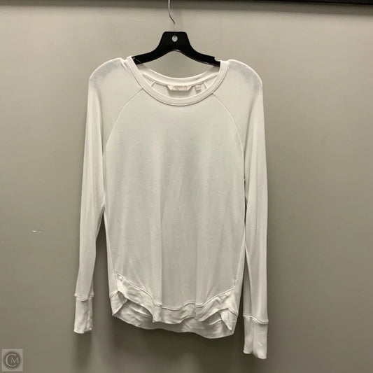 Athletic Top Long Sleeve Crewneck By Athleta In White, Size: S