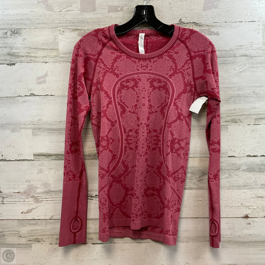 Athletic Top Long Sleeve Crewneck By Lululemon In Red, Size: S
