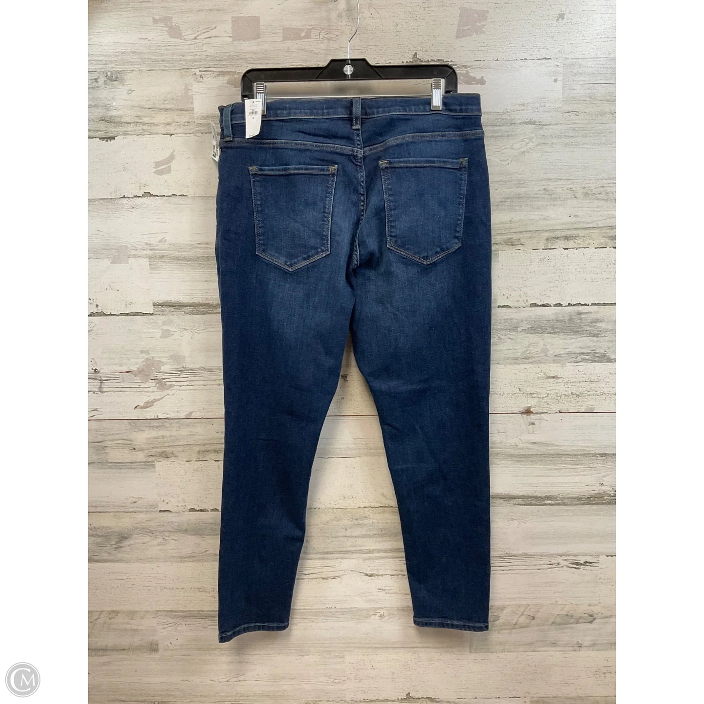 Jeans Straight By Banana Republic In Blue Denim, Size: 14