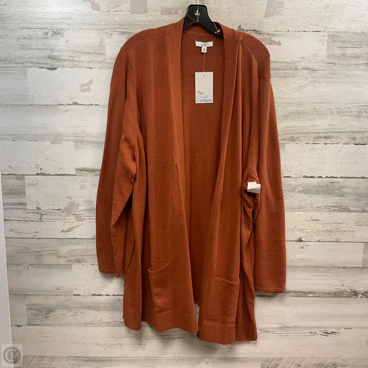 Sweater Cardigan By Croft And Barrow In Brown, Size: 4x