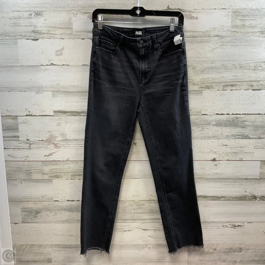 Jeans Straight By Paige In Black Denim, Size: 6