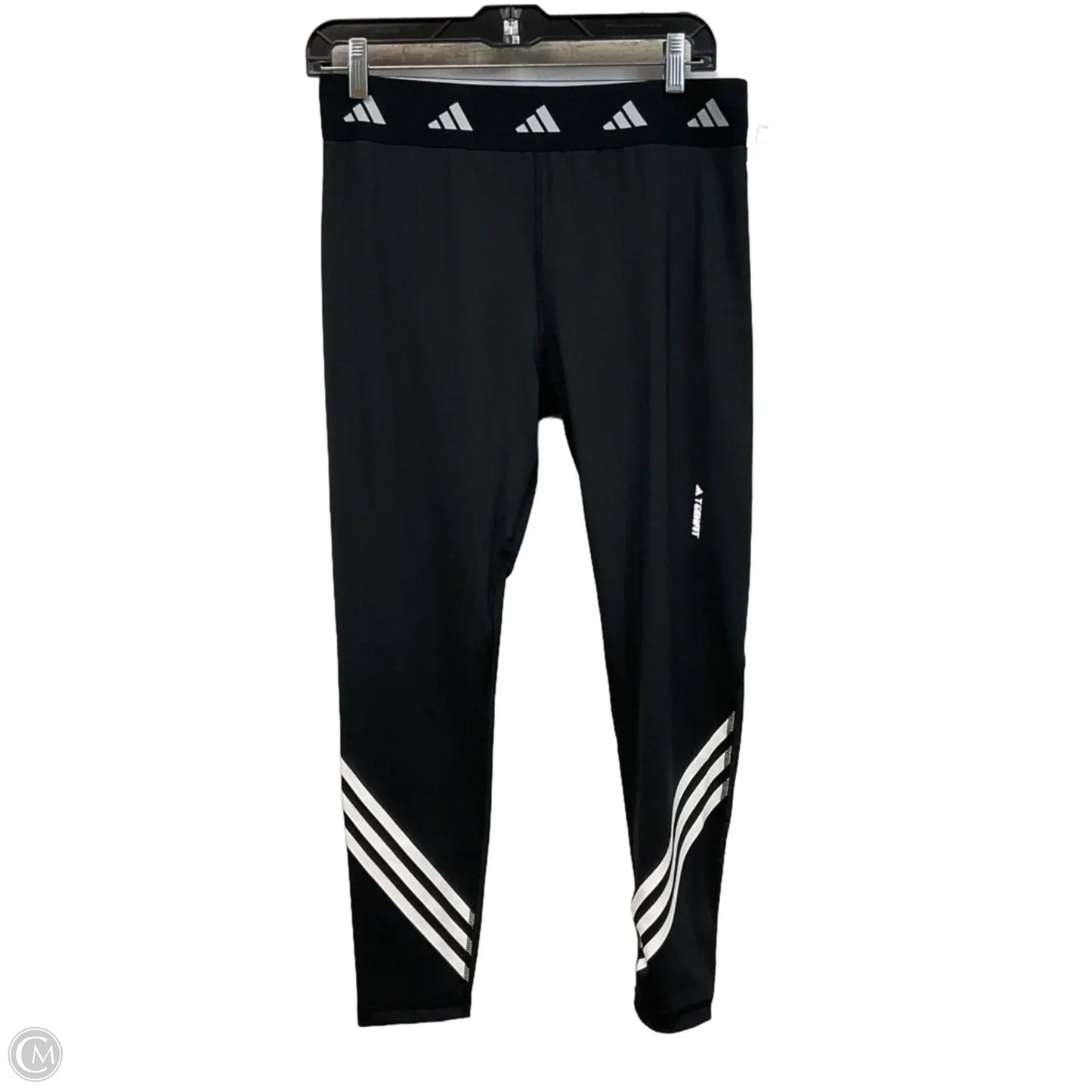 Athletic Leggings By Adidas In Black, Size: L