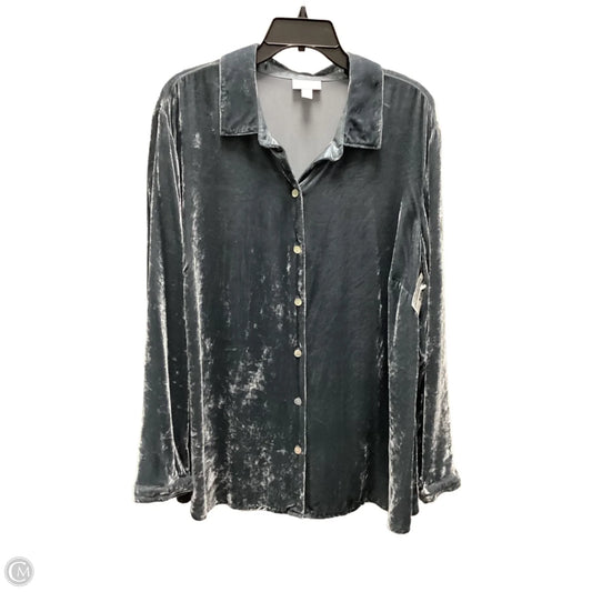 Blouse Long Sleeve By J. Jill In Blue, Size: Xl