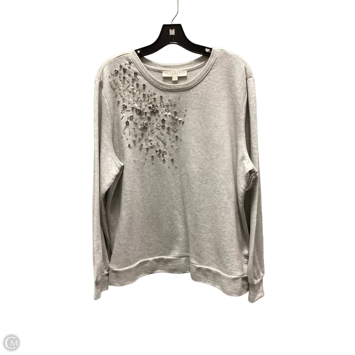 Top Long Sleeve By Loft In Grey, Size: Xl