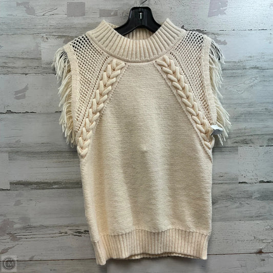 Sweater Short Sleeve By & MERCI In Cream, Size: S