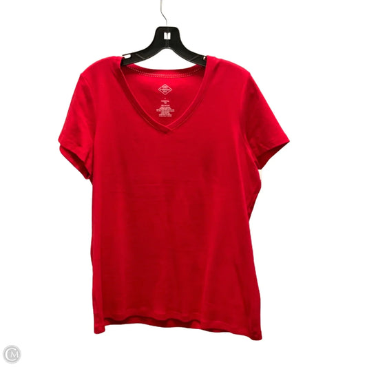 Top Short Sleeve Basic By St Johns Bay In Red, Size: L