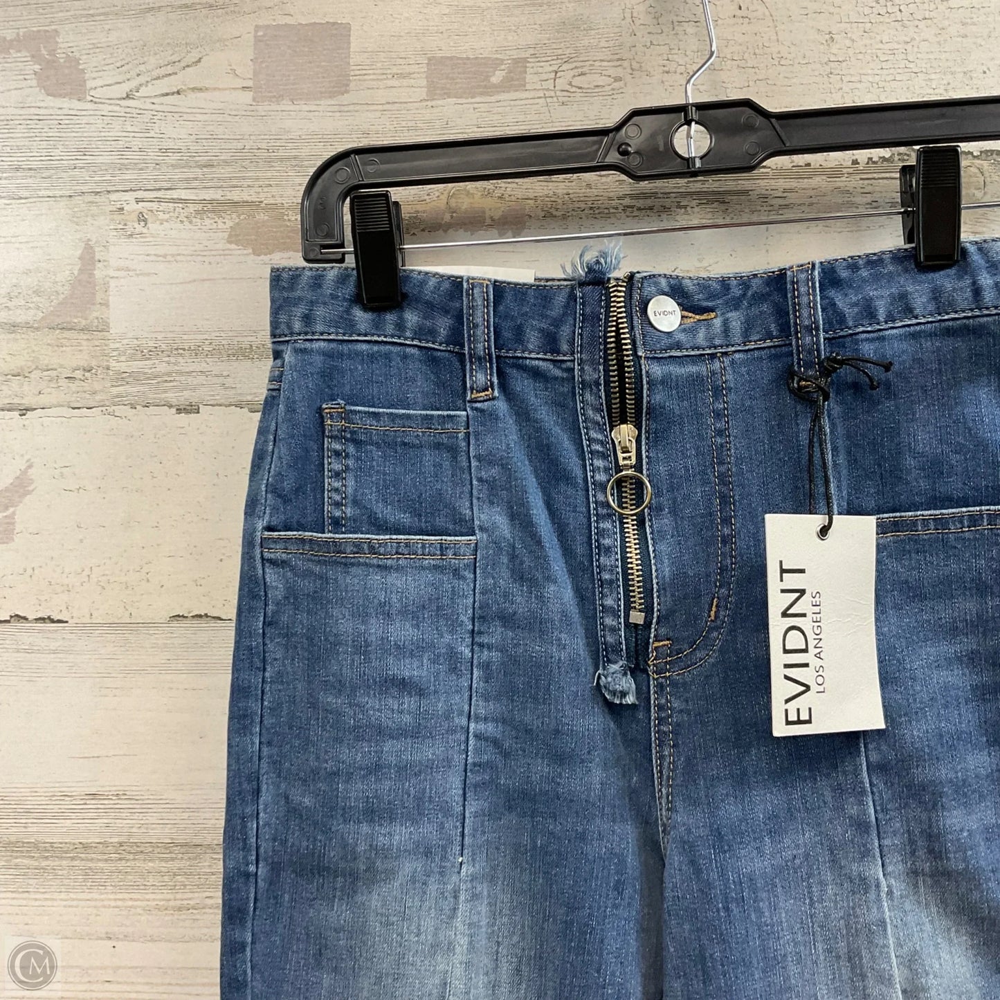 Jeans Straight By EVIDNT In Blue Denim, Size: 0