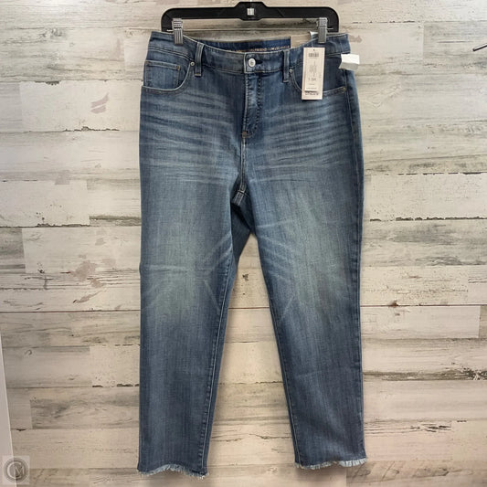 Jeans Straight By Chicos In Blue Denim, Size: 10