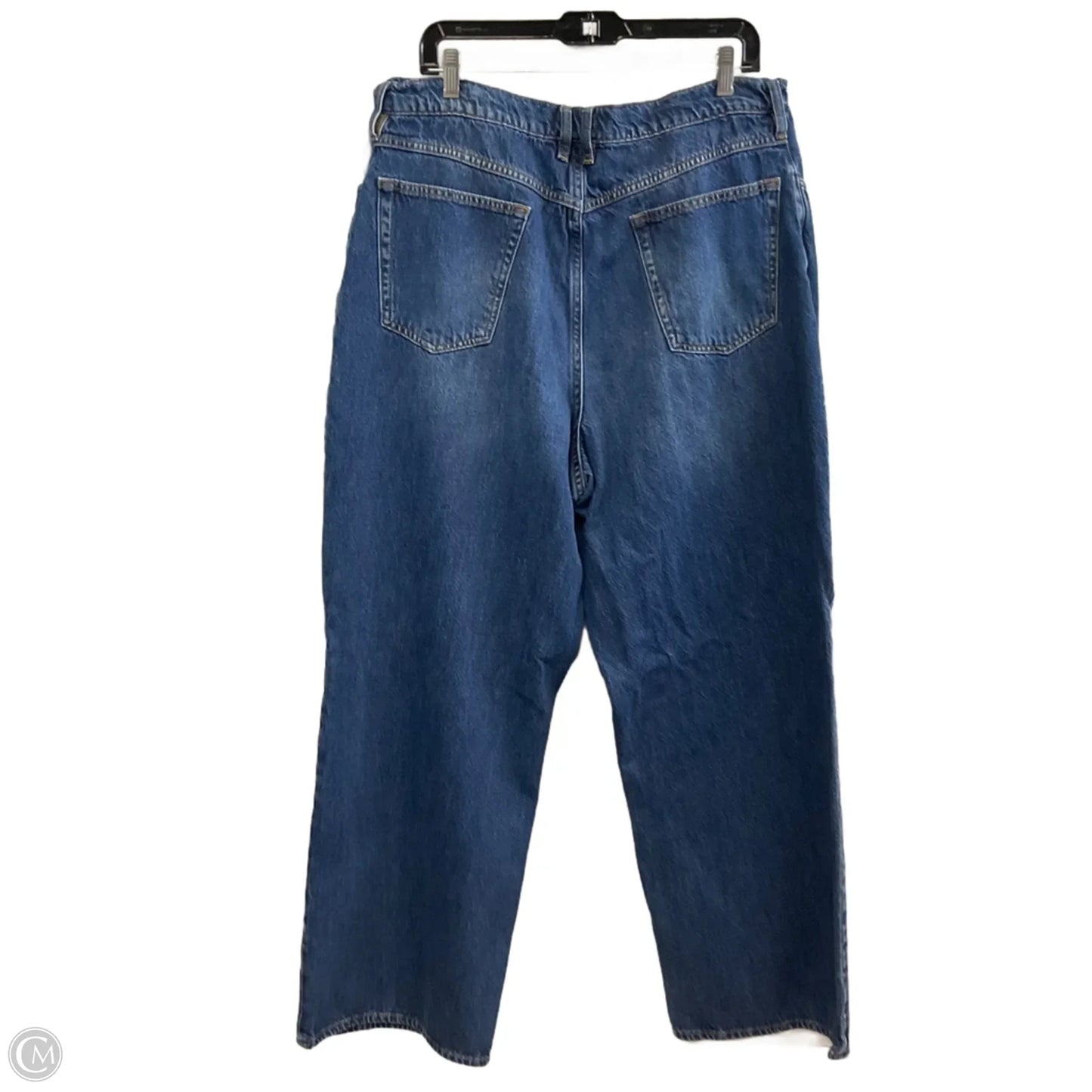 Jeans Wide Leg By Frame In Blue Denim, Size: 18