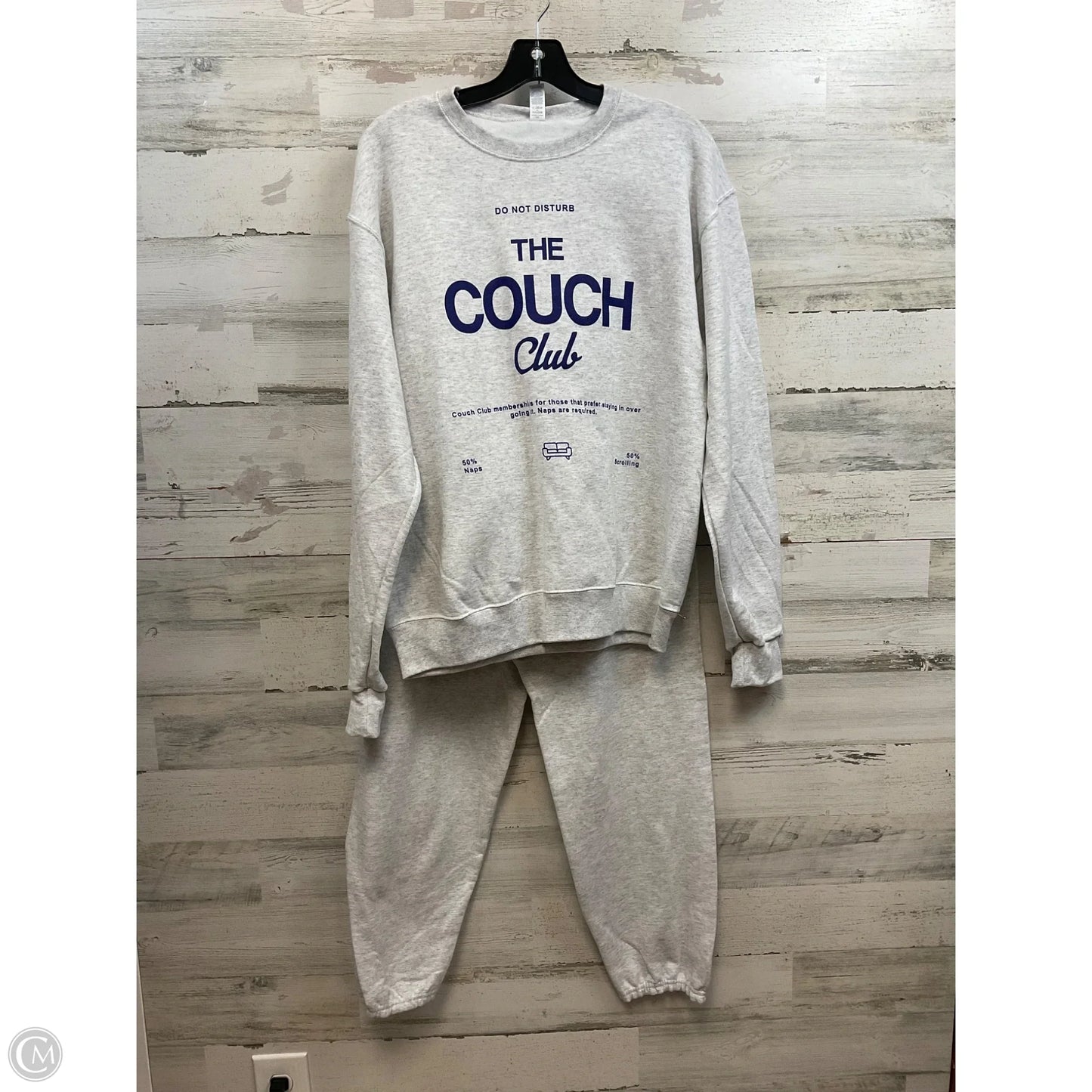 Pants Set 2pc By Jerzees In Grey, Size: M