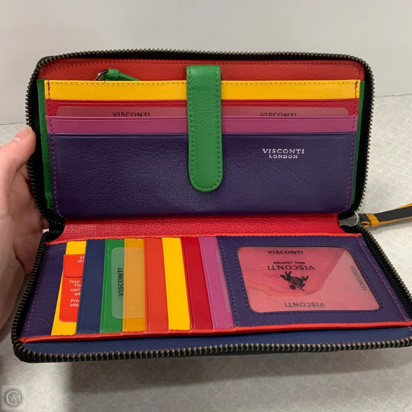 Wallet Leather By Viscount, Size: Large