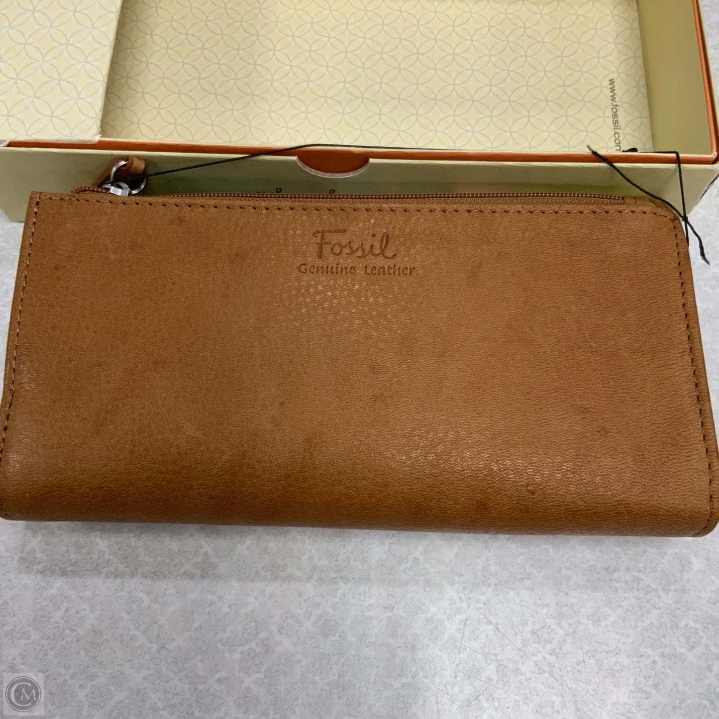 Wallet Leather By Fossil, Size: Large
