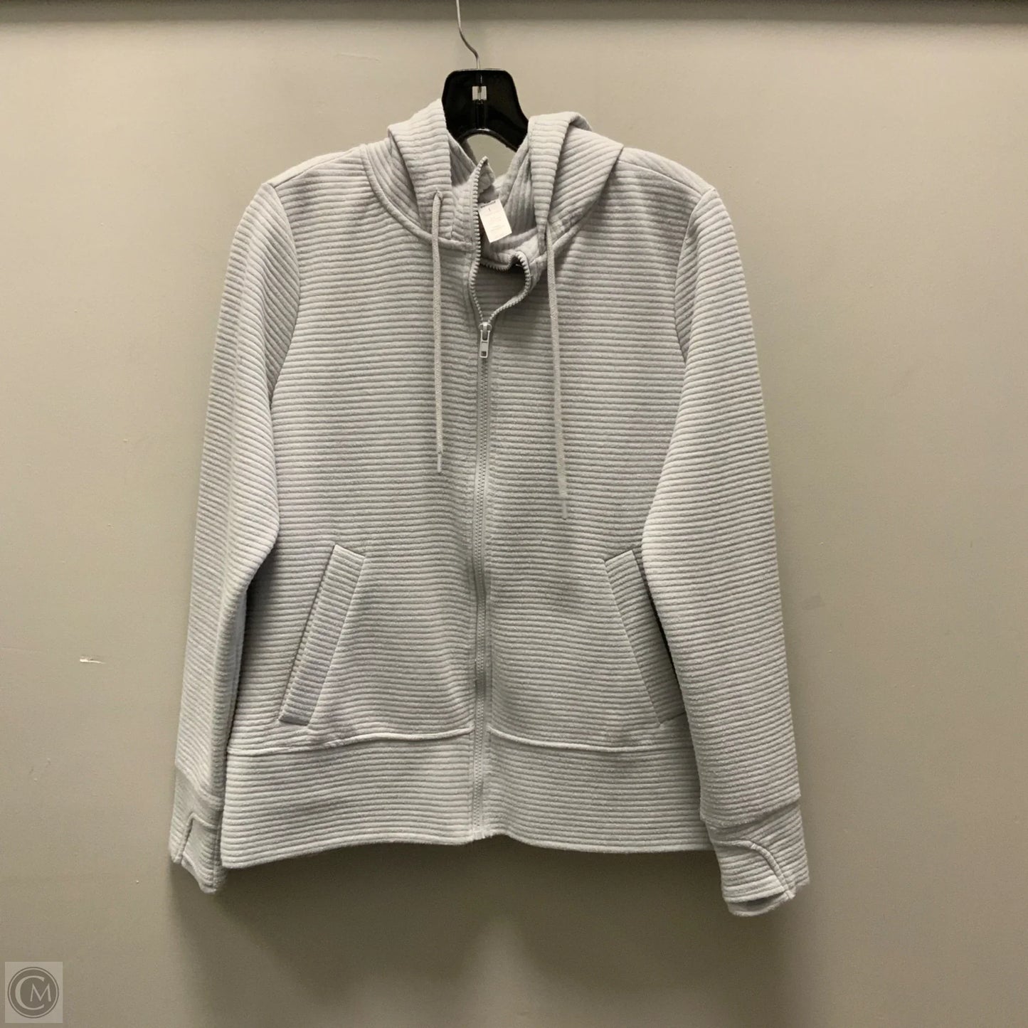 Athletic Jacket By 90 Degrees By Reflex In Grey, Size: L