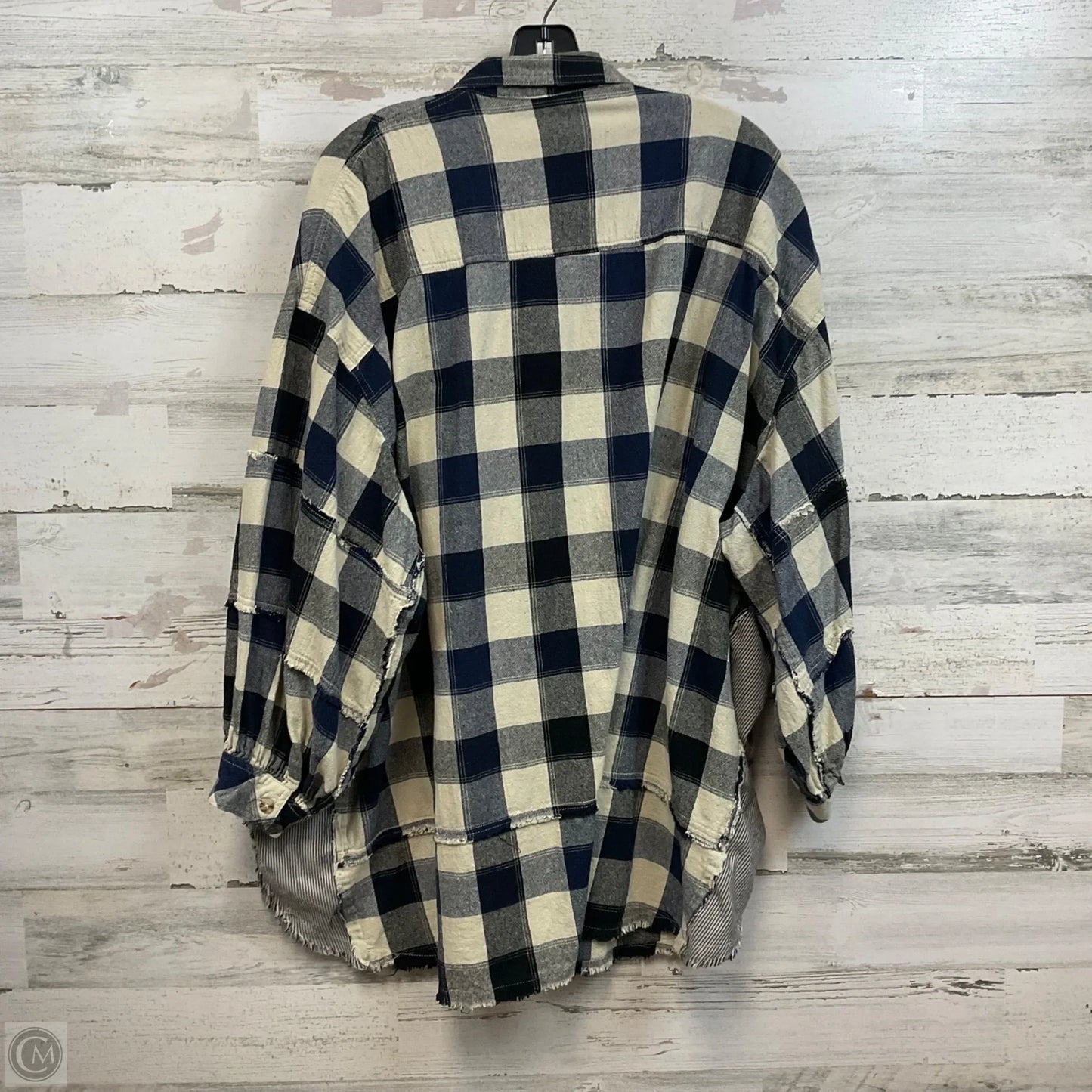 Top Long Sleeve By Easel In Blue, Size: 1x