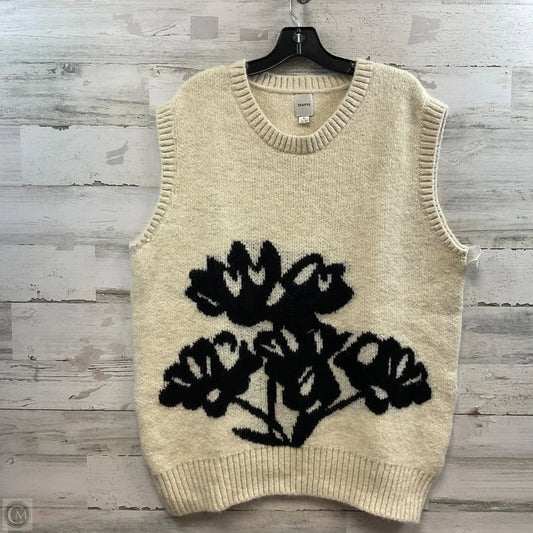 Vest Sweater By Maeve In Cream, Size: Xl