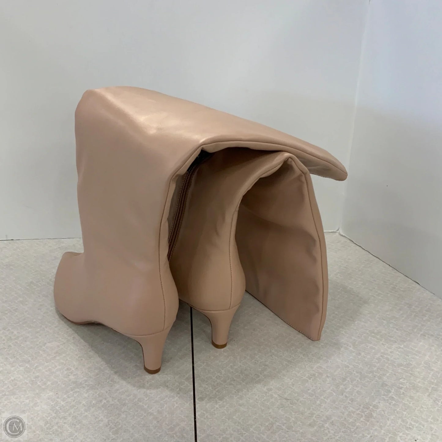 Boots Knee Heels By Journee In Beige, Size: 10