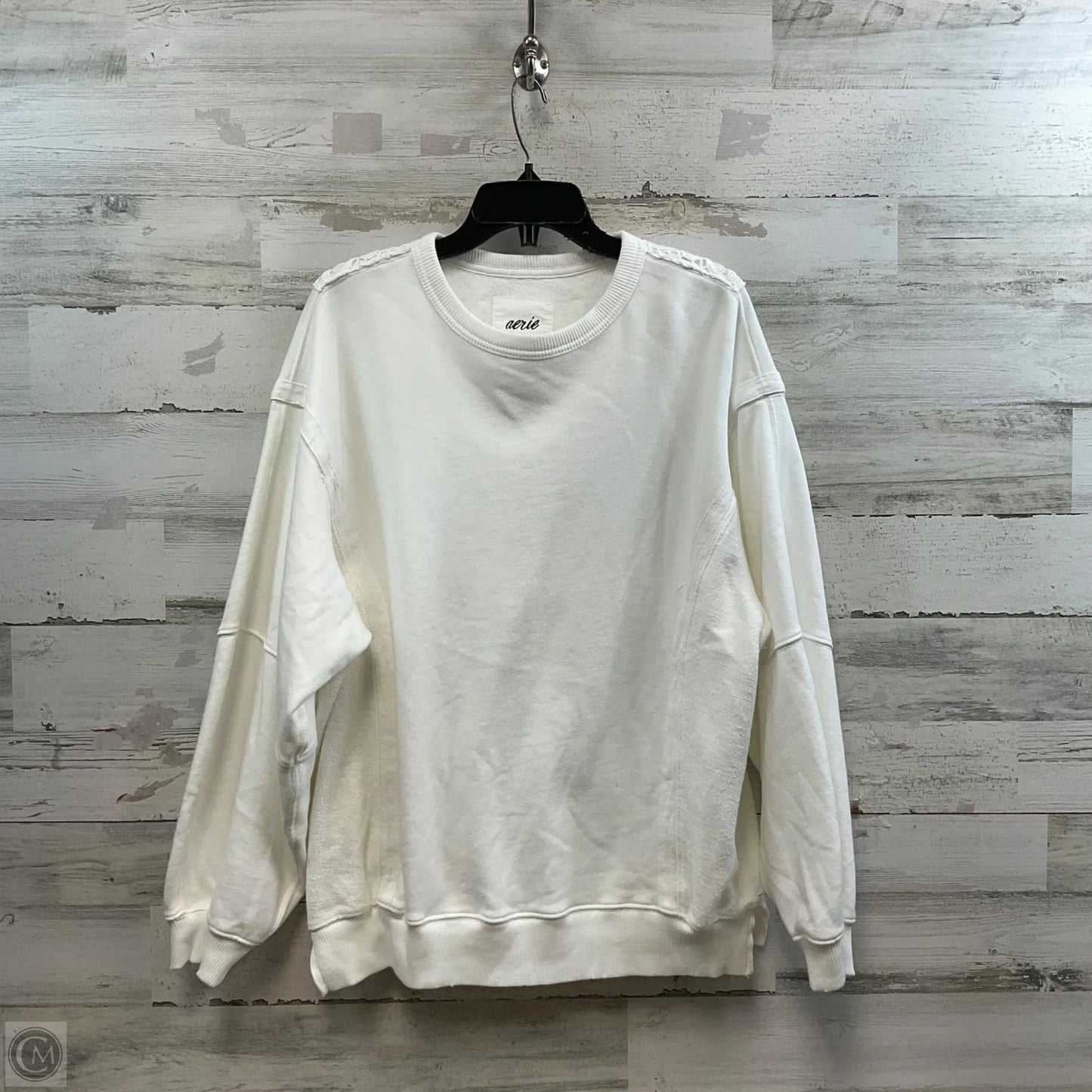 Sweatshirt Crewneck By Aerie In White, Size: Xxs