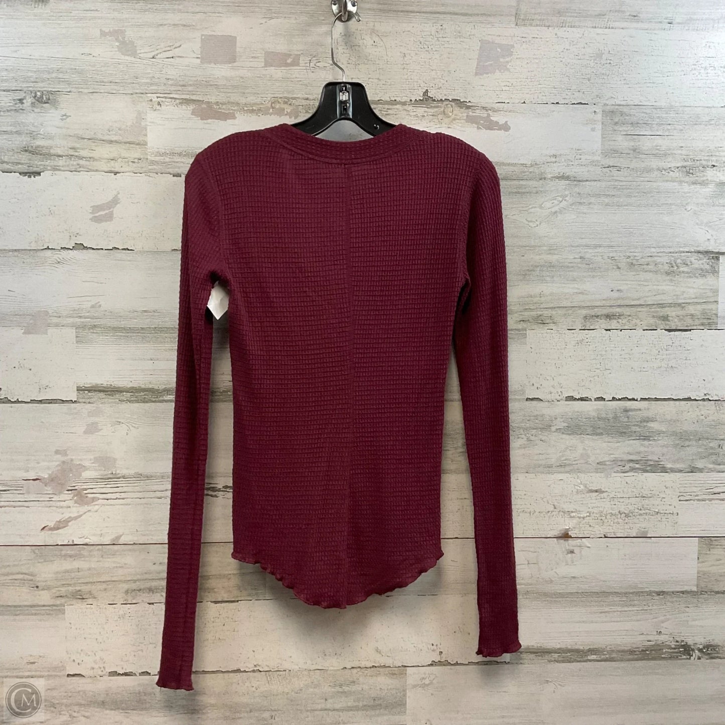 Top Long Sleeve By Free People In Maroon, Size: S