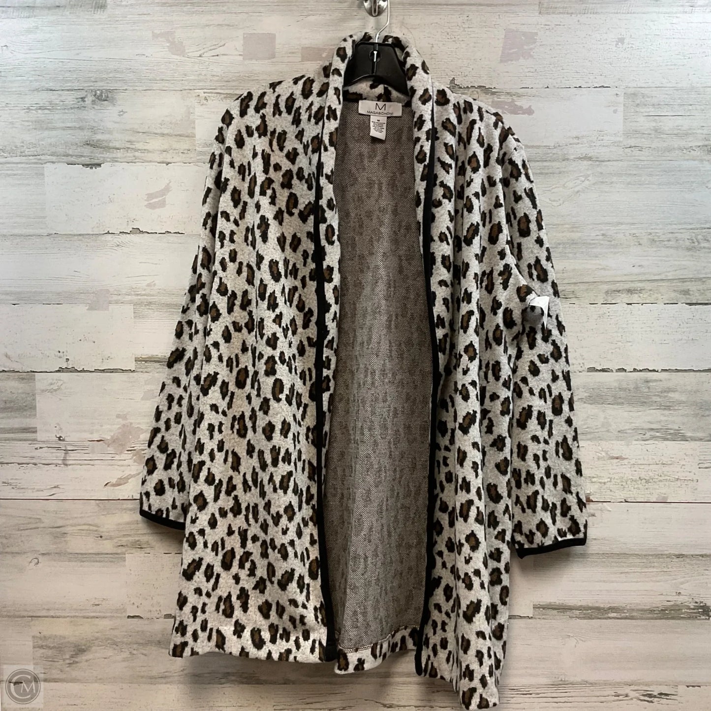 Sweater Cardigan By Magaschoni In Grey, Size: M