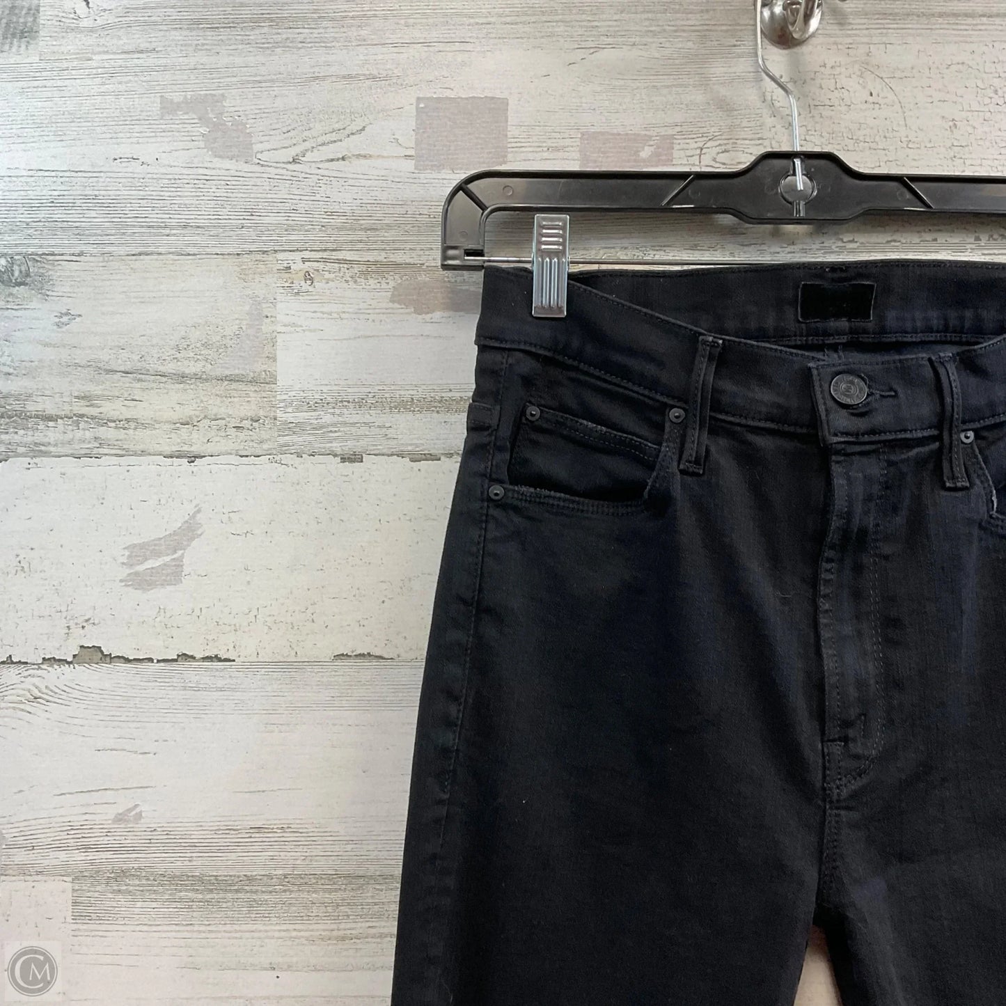 Jeans Skinny By Mother In Black Denim, Size: 4