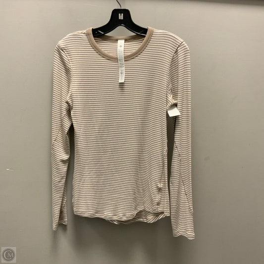 Athletic Top Long Sleeve Crewneck By Lululemon In Brown, Size: M
