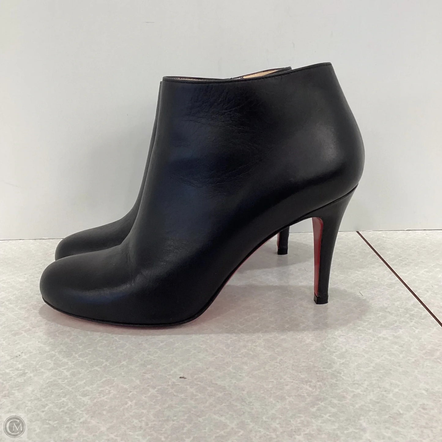 Boots Luxury Designer By Christian Louboutin In Black, Size: 6.5
