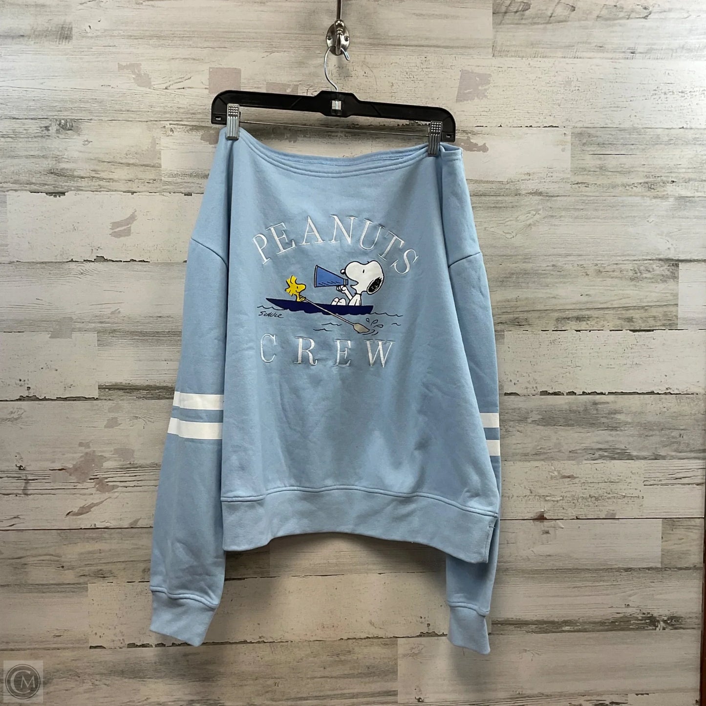 Top Long Sleeve By Peanuts In Blue, Size: Xl