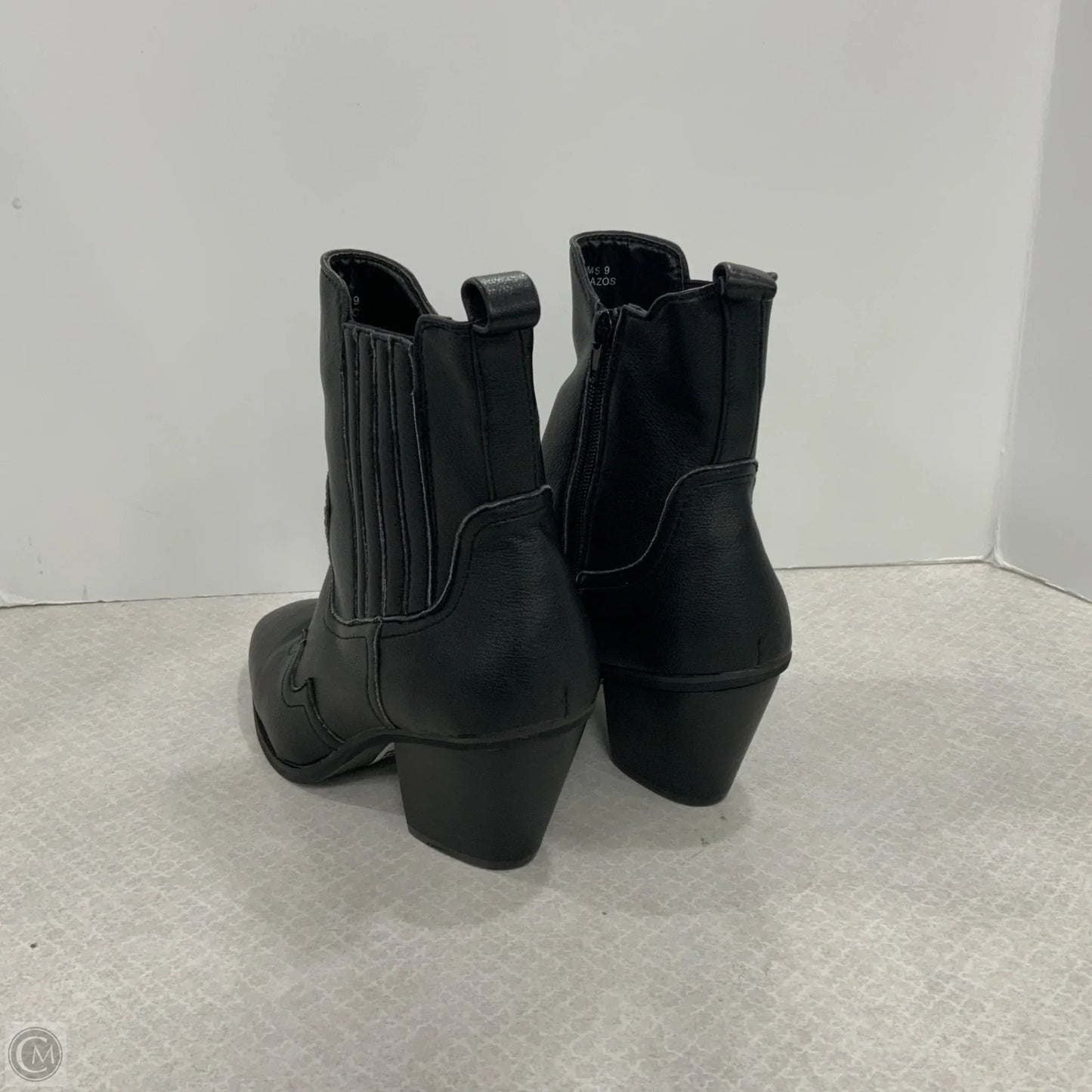 Boots Ankle Heels By Dv In Black, Size: 9