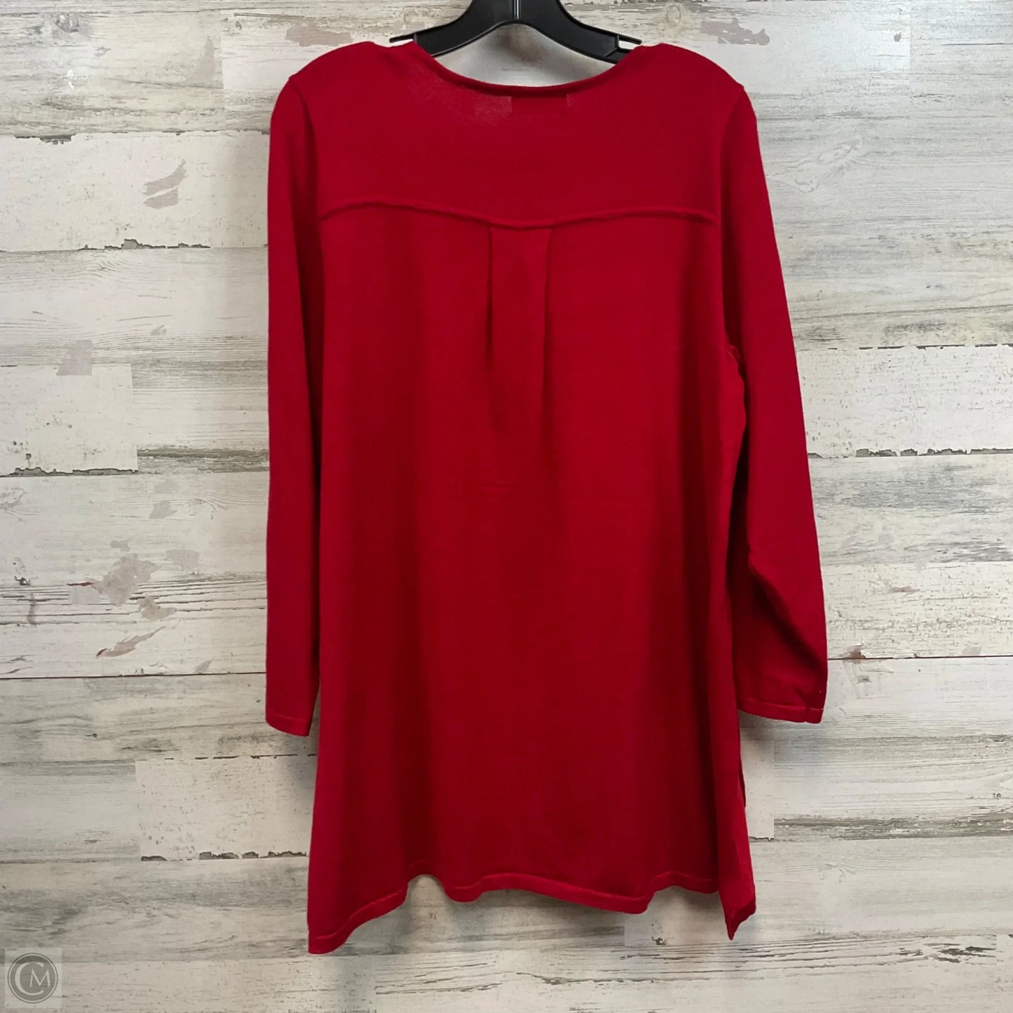 Top 3/4 Sleeve By Tahari In Red, Size: 1x