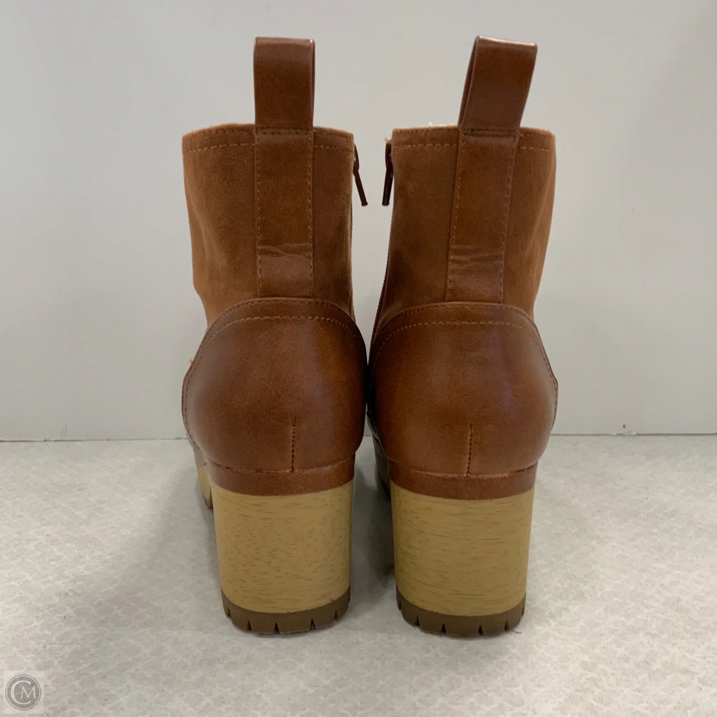 Boots Ankle Heels By Universal Thread In Brown, Size: 8