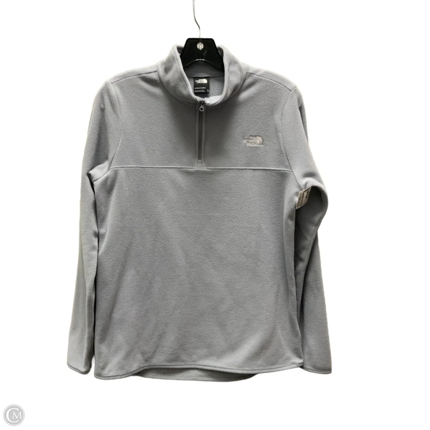 Athletic Top Long Sleeve Collar By The North Face In Blue, Size: M