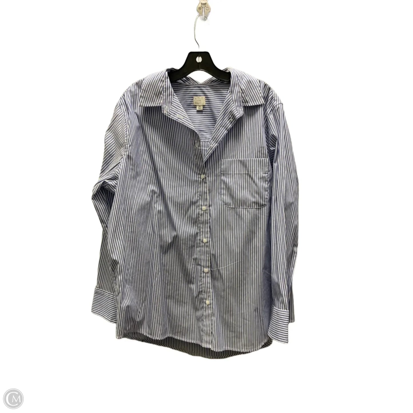 Blouse Long Sleeve By A New Day In Blue, Size: Xl