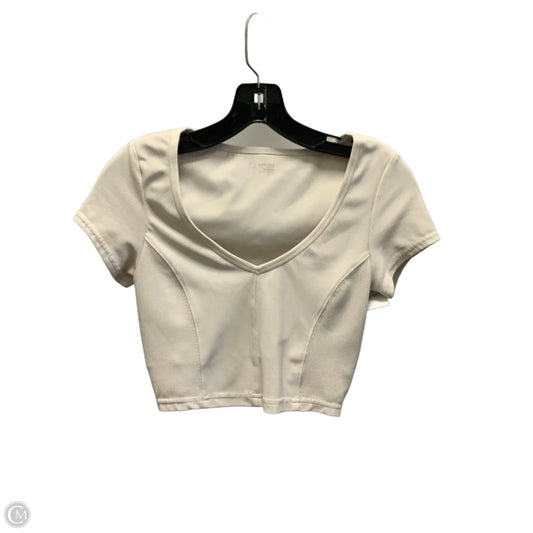 Athletic Top Short Sleeve By Aerie In Cream, Size: Xs