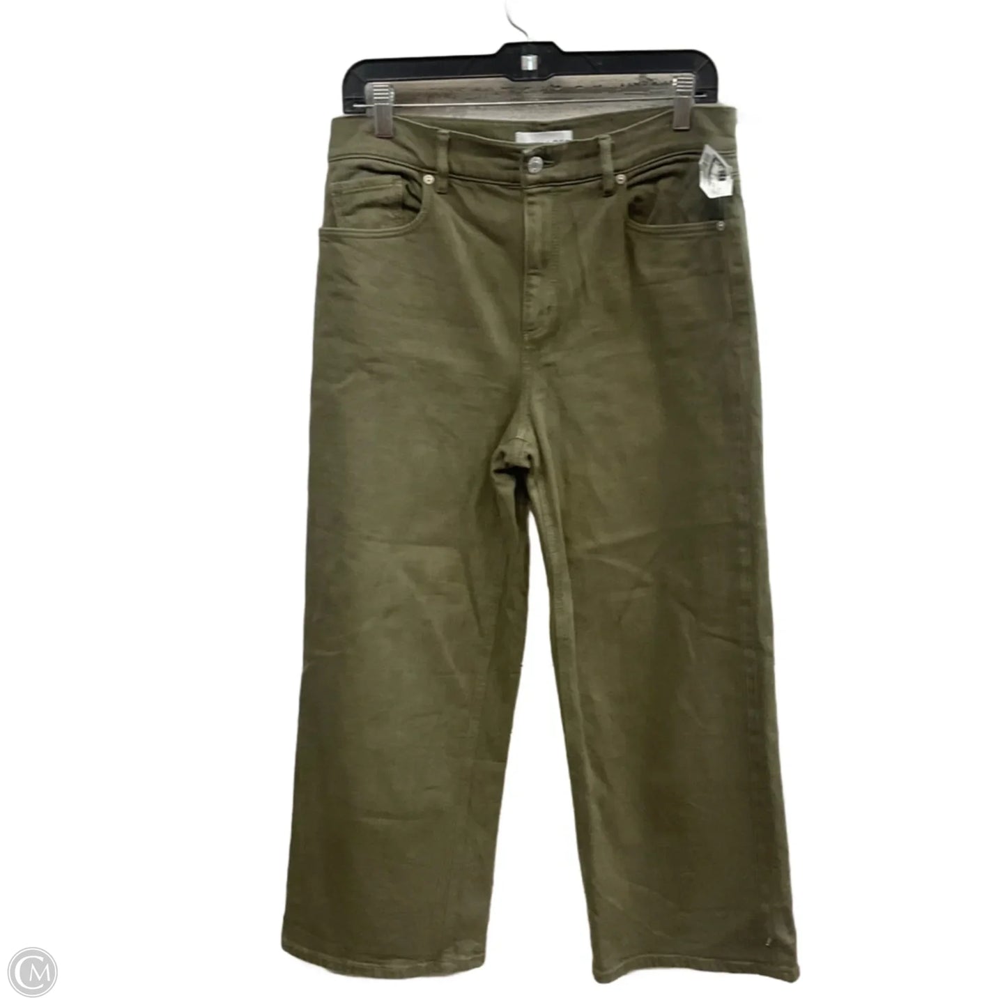 Jeans Wide Leg By Loft In Green Denim, Size: 4