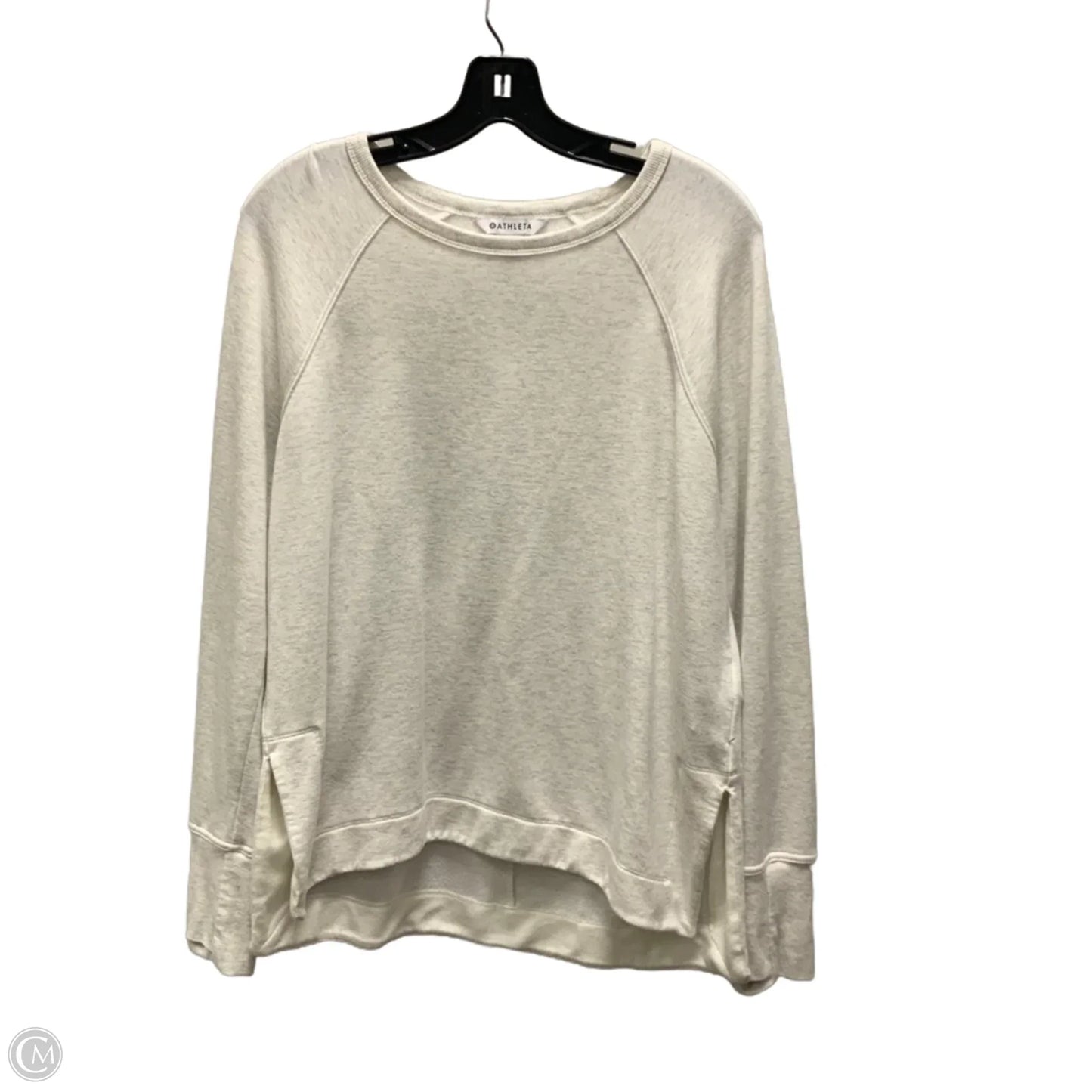 Athletic Top Long Sleeve Crewneck By Athleta In Grey, Size: S
