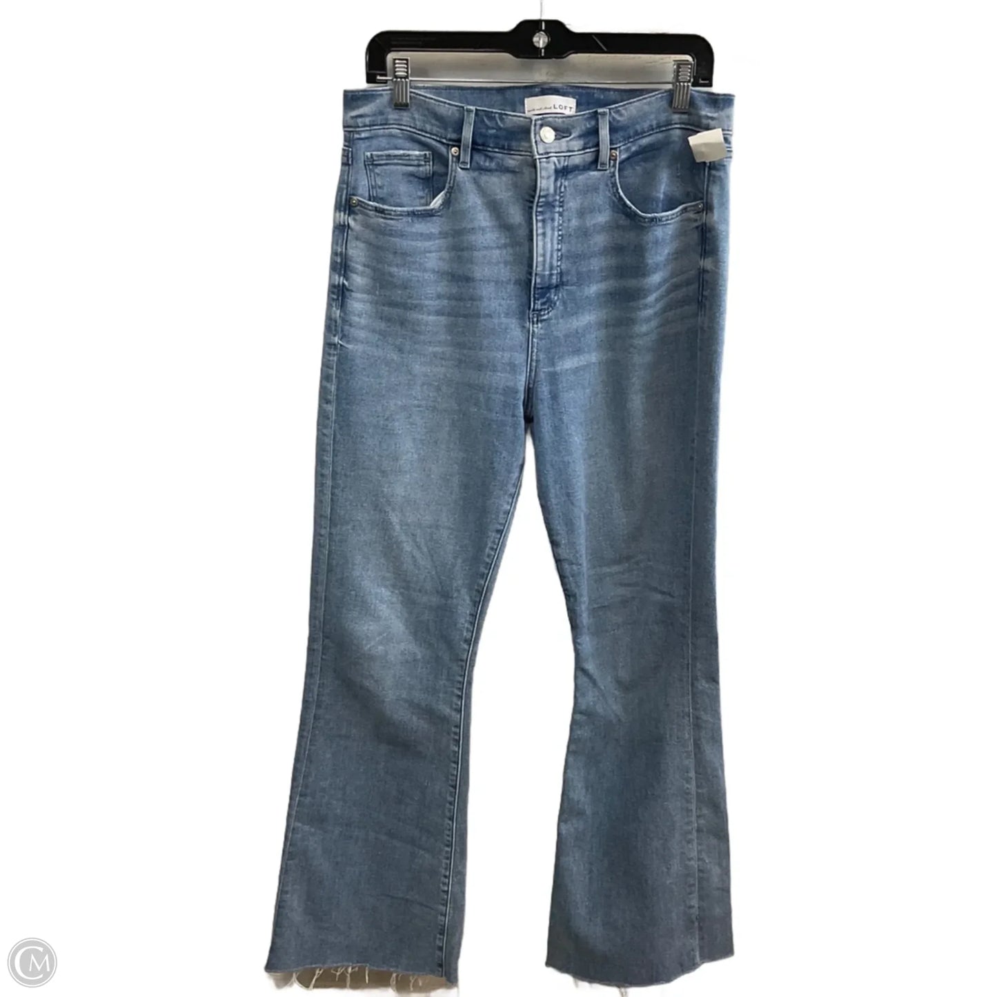 Jeans Flared By Loft In Blue Denim, Size: 10