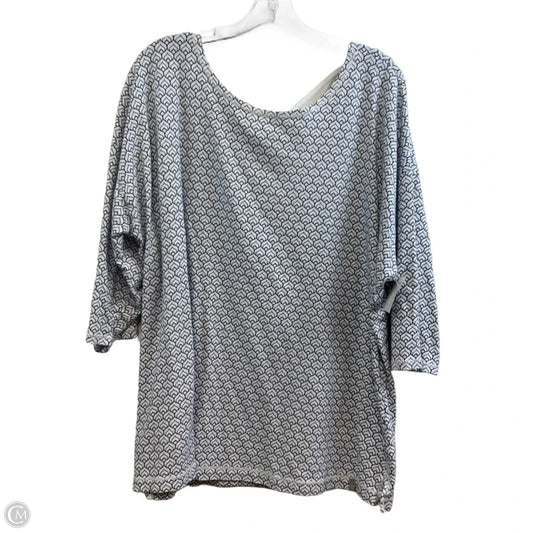 Top 3/4 Sleeve By Talbots In White, Size: 3x