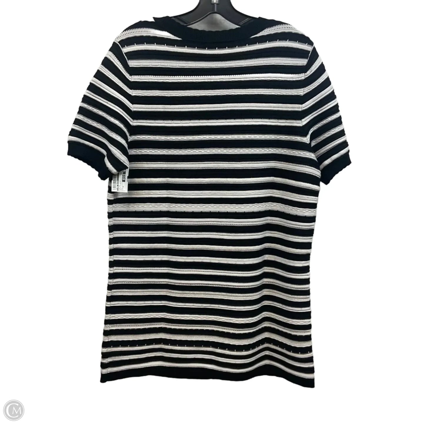 Top Short Sleeve By Lane Bryant In Black & White, Size: 1x