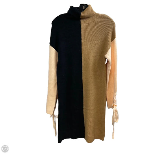 Dress Sweater By Pink Lily In Black & Brown, Size: S