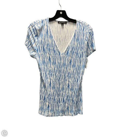 Top Short Sleeve Basic By Inc In Blue & White, Size: L