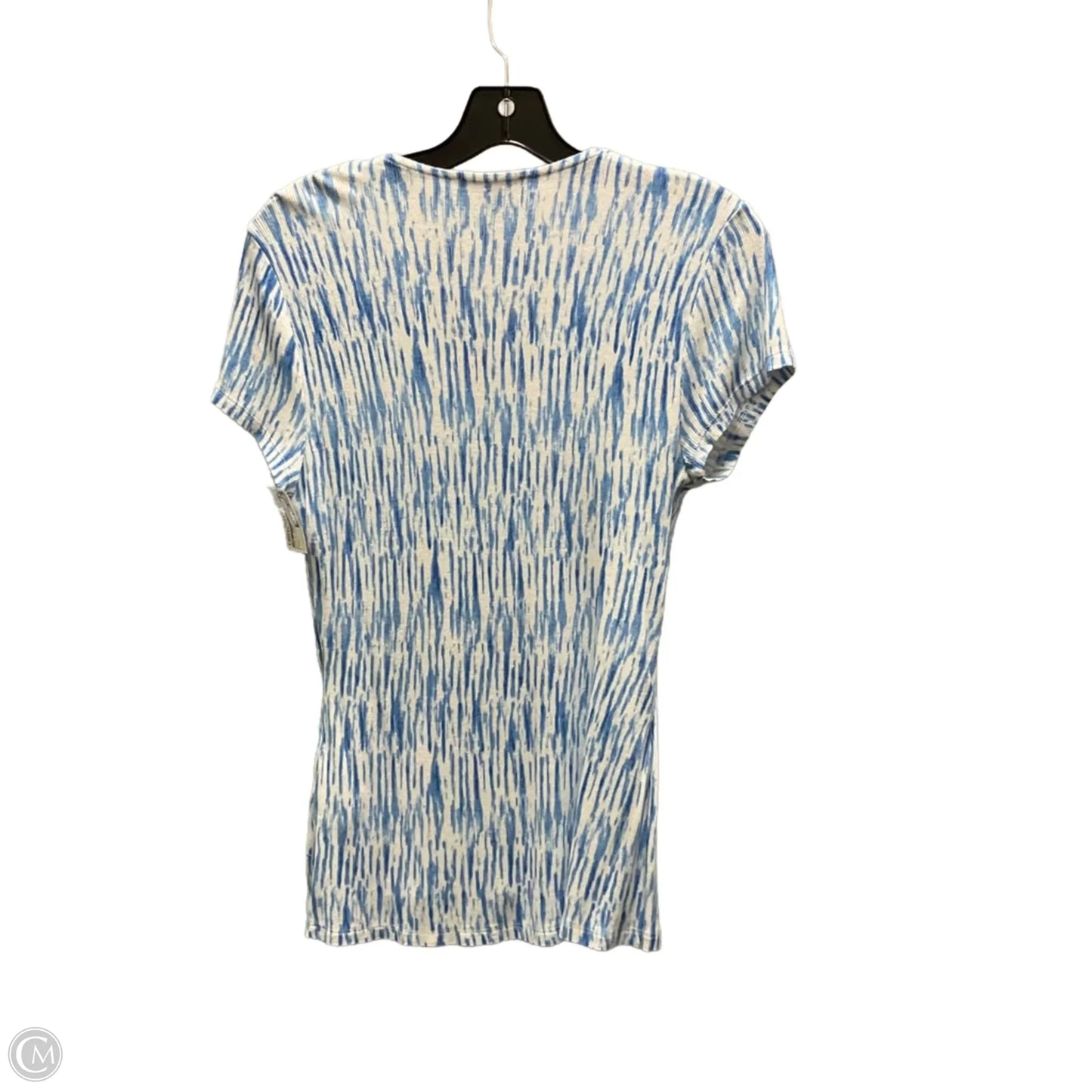 Top Short Sleeve Basic By Inc In Blue & White, Size: L
